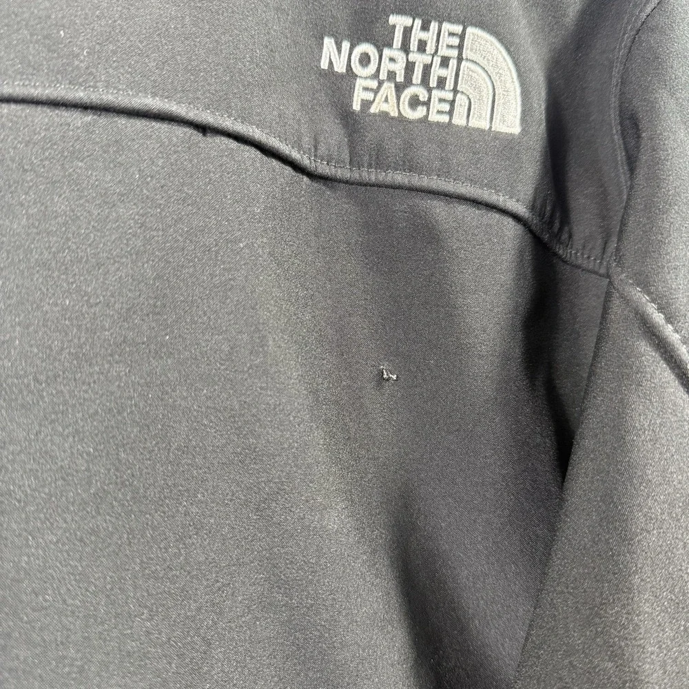 The North Face Jacket Mens Medium Black Softshell Fleece Lined Full Zip Outdoor